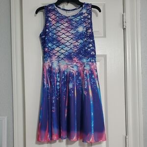 Colorful Galaxy Mermaid Dress